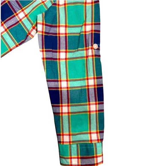 Janie & Jack Boys Plaid Button Down Shirt Size 4 - Picture 6 of 8